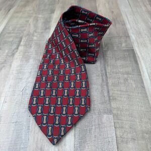 Christian Dior Men's 100% Silk Tie Made in the USA 3.75"x60" Red